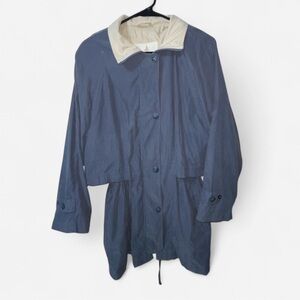 London Fog Blue Quarter-Zip Casual Jacket